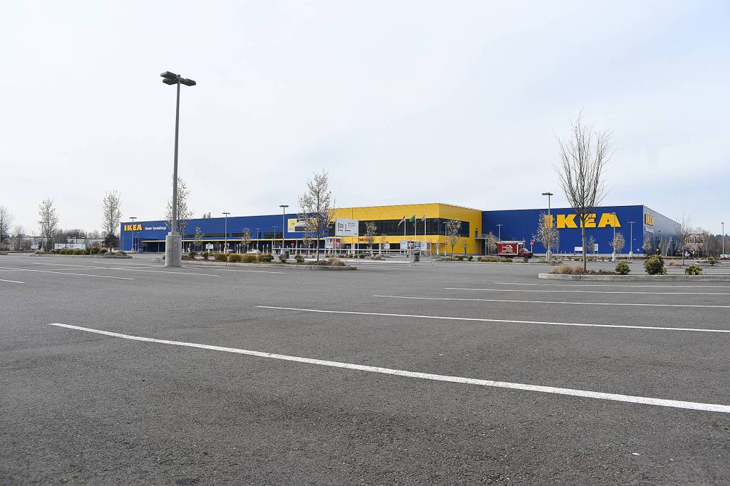Photo by Haley Ausbun. In just another unusual site during the coronavirus pandemic, IKEA has closed to help prevent the spread of the virus, leaving a large empty parking lot and a few confused folks driving up to read the sign explaining the closure.