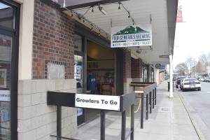 Photo by Haley Ausbun. At Four Generals Brewing, they’ve been adjusting to the “new normal” by selling growlers to go for loyal customers.