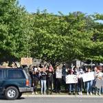 Protesters gathered to honor George Floyd and condemn police brutality at Renton City Hall, Monday, June 1. Photo by Haley Ausbun.