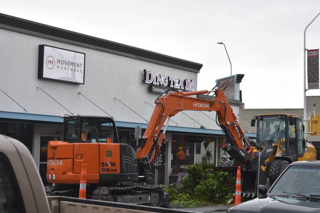 Down the block at Williams Avenue South, trees were also removed, Monday, June 15. Photo by Haley Ausbun.