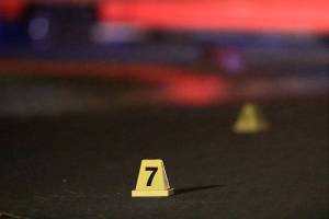 Photo from the scene of a drive-by shooting at Gene Coulon Memorial Beach Park. Photo by David Nelson.