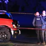 Photo from the scene of a drive-by shooting at Gene Coulon Memorial Beach Park. Photo by David Nelson.