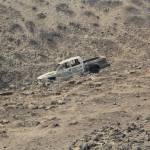 The truck of the Renton family as it was found Tuesday. While fleeing the Cold Springs Fire two adults were severely burned and one toddler died. Courtesy photo/Okanogan Sheriffs Office