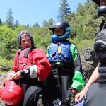 Courtesy photo
Ivan Knight, then 8, scouts the Rogue Rivers Class IV Blossom Bar rapid in 2019 with his sister, Tilly Jane, then 11, and friend Judah Harms, then 13. All three whitewater kayaked the entire length of Oregons 36-mile Wild and Scenic classic river. In 2020, Ivan and Tilly Jane whitewater kayaked all 130 miles of Idahos Main Salmon River.
