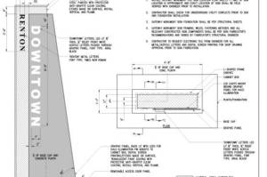 Sign design specifications (courtesy of the City of Renton)