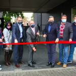 Sunset Oaks ribbon-cutting ceremony (left to right: Renton City Councilmember Valerie OHalloran, Renton City Councilmember Kim-Khánh Văn, Renton Mayor Armondo Pavone, Executive Director of Renton Housing Authority Mark Gropper, King County Executive Dow Constantine, King County Councilmember Reagan Dunn, King County Councilmember Dave Upthegrove) photo taken by Cameron Sheppard