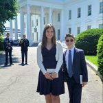 Addison and Jordon Newlove in front of the White House on Memorial Day 2022. Photo Courtesy of Kimberly Newlove.