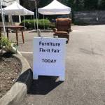 Furniture Fix-it Fair sign. Photo courtesy of Xenia Dolovova.