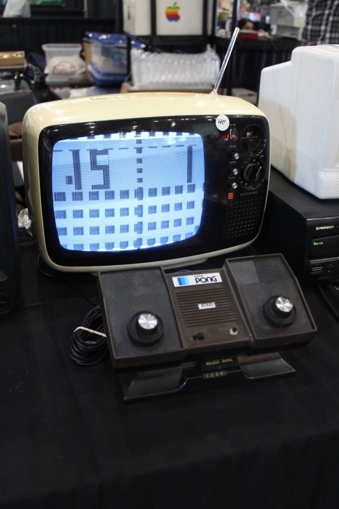 One booth at Renton City Retro sold vintage and retro electronics from the vendors personal collection, including a game of Pong. Photo by Bailey Jo Josie/Sound Publishing.