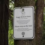 A sign along the trail on Soggy Bottom Farm explaining the agreement and easement between the farm and King County Parks, with a QR code to the farms website. Photo by Bailey Jo Josie/Sound Publishing.