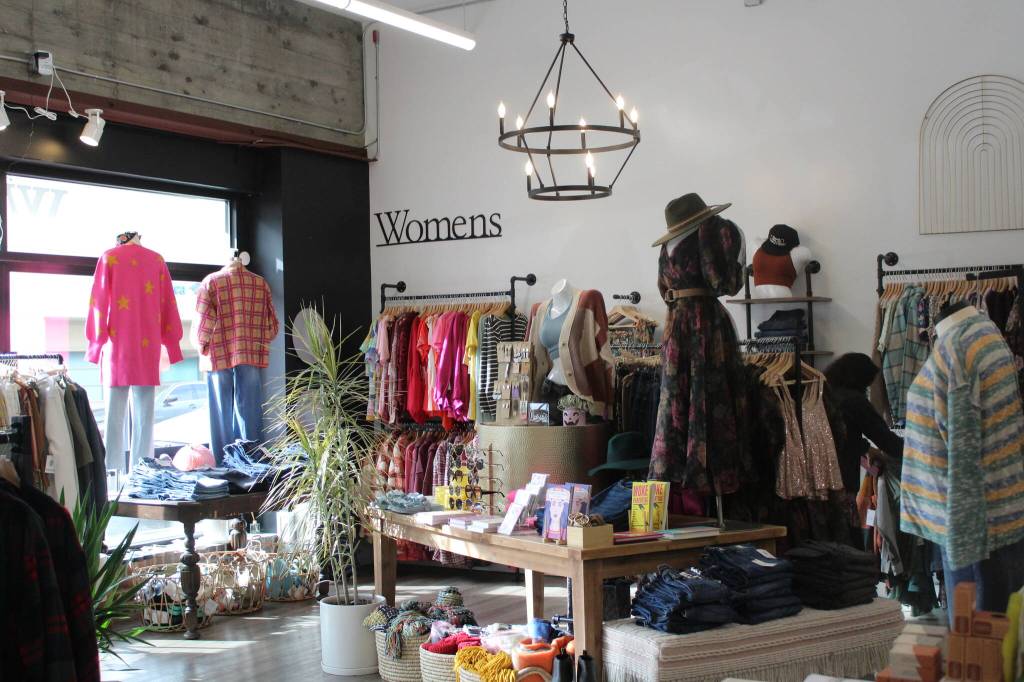 Inventory is updated daily at Esme and Elodie, so the stores clothing displays change regularly. Photo by Bailey Jo Josie/Sound Publishing.