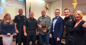 Courtesy of Renton RFA
Fire Commissioner Myron Meikle poses with Renton Mayor Armondo Pavone.