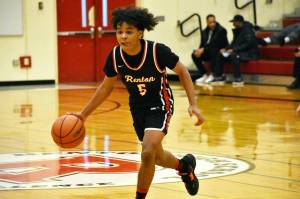 Sophomore point guard Jordan Agosto conducting the Redhawk offense. Ben Ray/Sound Publishing