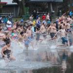 On your mark, get set, plunge! Swimmers jump into the cold water at Rentons Gene Coulon Park on Jan. 1. Bailey Jo Josie/Sound Publishing.