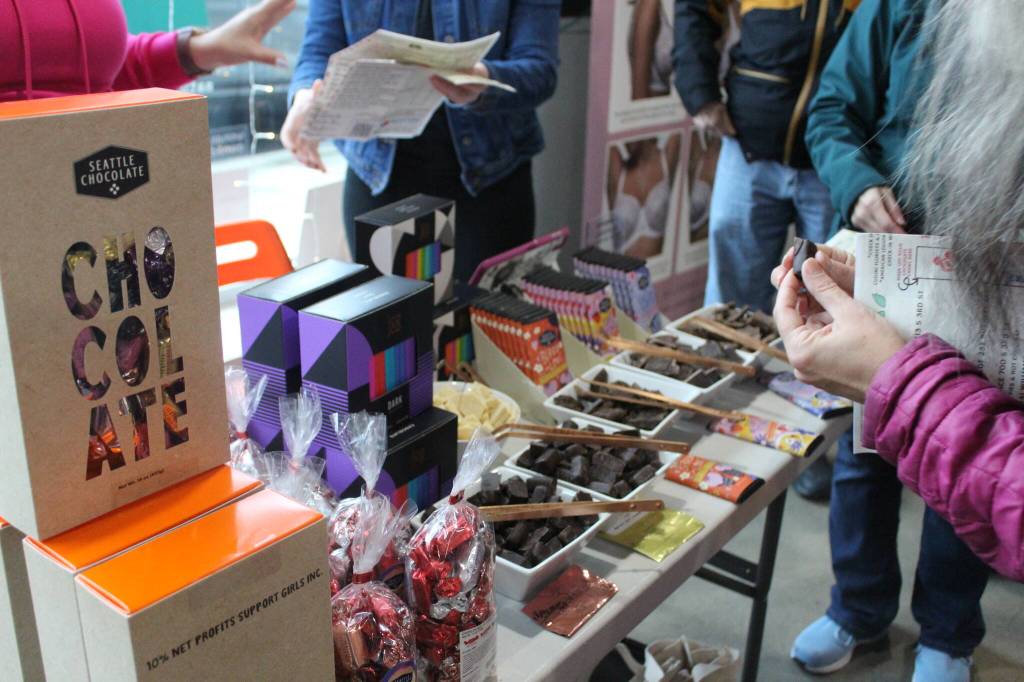 People line up for Seattles Chocolate at The Pencil Test. Photo by Bailey Jo Josie/Sound Publishing.