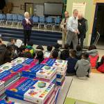 Renton third graders await dictionaries donated by Renton Rotary Club. Photo courtesy of Renton Rotary Club