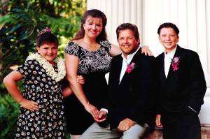 The Hudson family in 1995. Photo courtesy of Bruce Hudson.