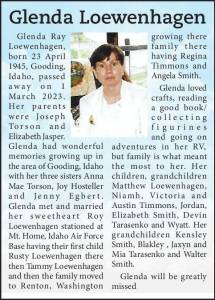 Glenda Loewenhagen | Obituary
