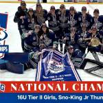 The Sno-King Junior Thunderbirds became national champions in the 16U Tier II girls division. Photo courtesy of Jacqueline Connell.