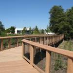 Progress on the Springbrook Trail boardwalk in the summer of 2008. (Courtesy of the Washington Department of Transportation)