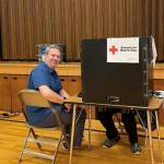 Mark Bigelow donates blood (Courtesy of American Red Cross)