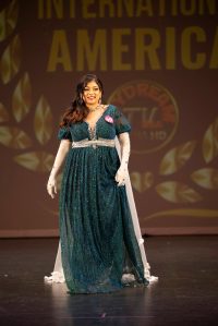 Photo by Visual Wink and MK Photography.
Mina Kalyan, in her own costume she made herself, says she won the title of Mrs. International America Curvy 2023 with the help of Nandini Gupta, Manjari Gupta, Janak Bedi, Rashmi Bedi, her coach Meenal Drockz and Jessica Kelting, who did her hair and makeup.