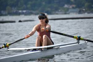 Teal working on starts during practice. Ben Ray / The Reporter