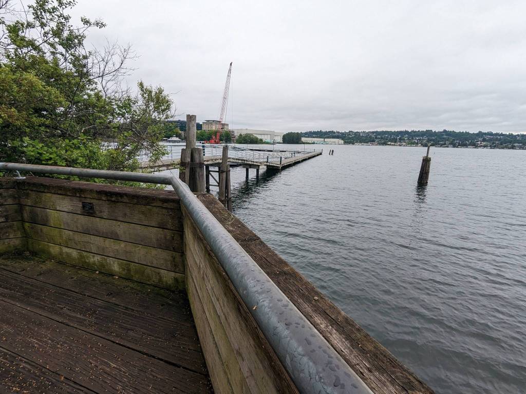 Overlook of Lake Washington at Gene Coulon Park in Renton.