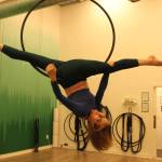 Maggie Nation shows her favorite aerial pose on the lyra - the Jade Split. Photo by Bailey Jo Josie/Sound Publishing.