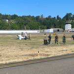 Scene of the airplane crash (Courtesy of Renton Regional Fire Authority)