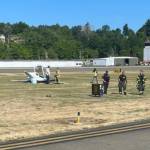 Scene of the airplane crash (Courtesy of Renton Regional Fire Authority)
