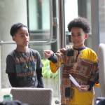 Photos by Bailey Jo Josie/Sound Publishing
Twin brothers Blaise (left) and Channing Gistarb, 9, of Sartori Elementary School recite the poem Hey, Black Child by Useni Eugene Perkins.