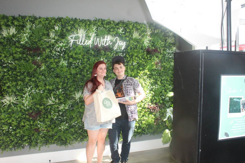 Sarah Short and Ian Atwater were the first in line for Macadons anniversary celebration. Photo by Bailey Jo Josie/Sound Publishing.