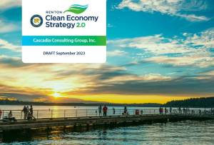 The City of Renton is seeking public feedback for the Clean Economy Strategy (CES 2.0), which Mayor Armondo Pavone spoke about in his State of the City address in March 2023. Image from screenshot.