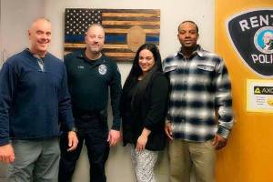 Courtesy photo
Project Be Free Co-founders Katya Wojcik and Joel Thomas of Project Be Free partnered with the Renton Police Department for a co-response model in April 2022.