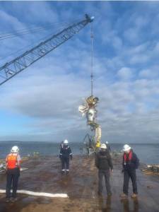 Courtesy of National Transportation Safety Board documents
Crews pulled the wreckage of the plane crash from the seafloor five days after the accident on Sept. 9, 2022.