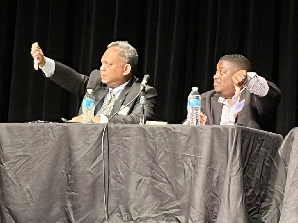 Marvin Rosete, left, and Ed Prince are competing for Renton City Council position 5. (Renton Reporter photo)