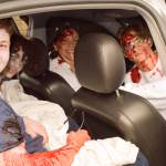 Lindbergh High School students performed in a distracted driving presentation at the school. (Courtesy of the Renton Regional Fire Authority.)