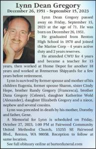 Lynn Dean Gregory | Obituary