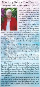 Marjory Pence Barilleaux | Obituary