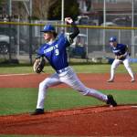 Liberty starting pitcher Wade Treloggen throws a pitch in the first inning. Ben Ray / The Reporter