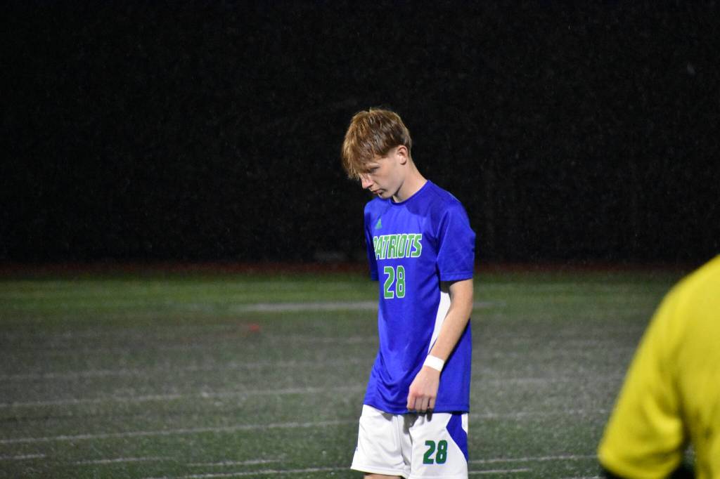 Brodie Benson hangs his head after falling 5-2 to the Kangs. Ben Ray / The Reporter