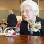 Louise George at her 2019 Marine recognition ceremony at Merrill Gardens in Renton. Photo courtesy of Emme Weitz.