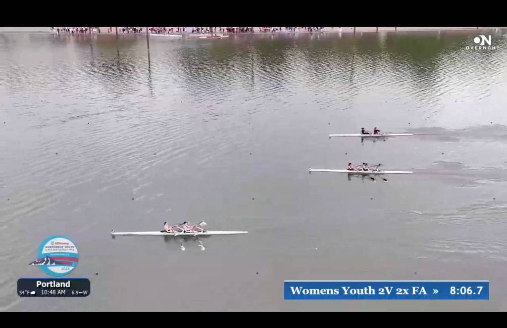 Lily and Tabitha carrying a lead in first place. Photo courtesy of Overnight