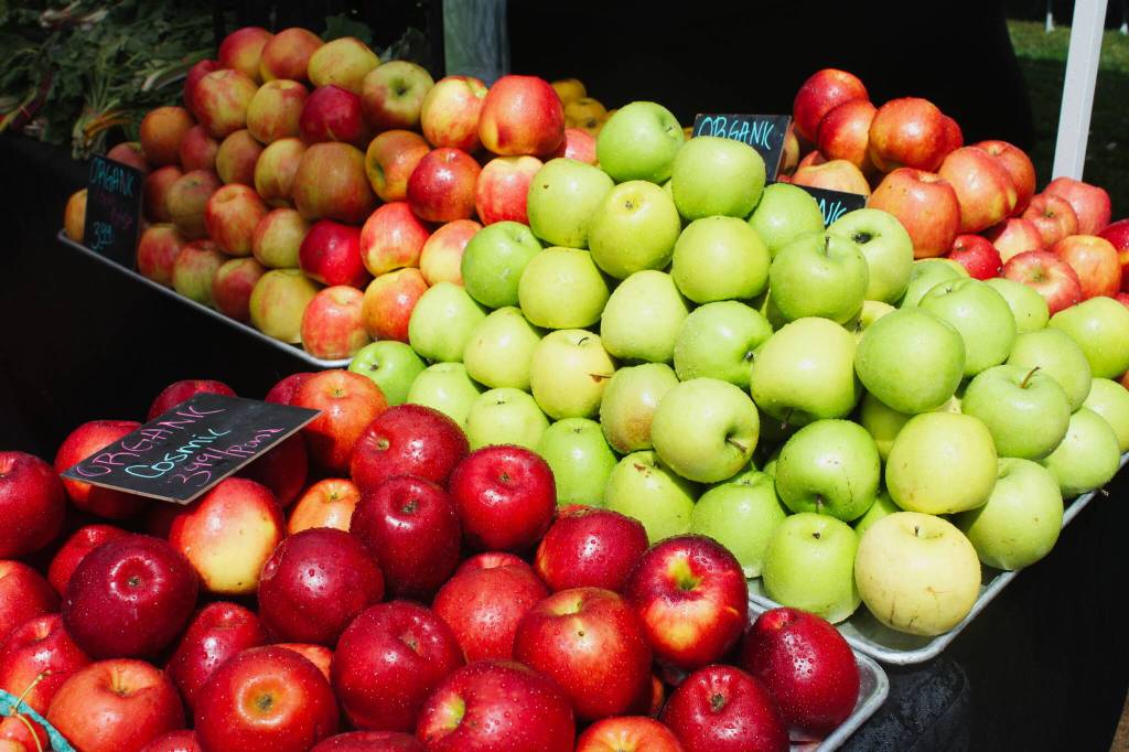 Fresh apples sold at the Renton Farmers Market.