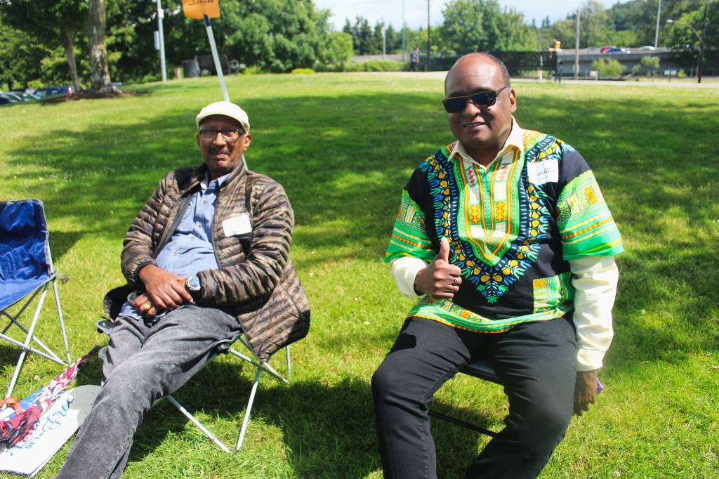 Volunteers enjoy the sunshine at Rentons 2024 Juneteenth Celebration. Photo by Bailey Jo Josie/Sound Publishing
