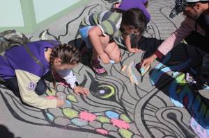 Chalk art during the 2024 Dragon Dash. Photo by Bailey Jo Josie/Sound Publishing