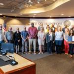 The Renton Parks and Recreation Department posing for a photo at the July 8 Renton City Council meeting. Photo by Joshua Solorzano/The Reporter
