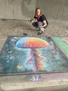 Ali Cohen was the bigger winner with her piece Salvador Ali jellyfish. Courtesy of Renton Municipal Arts Commission.