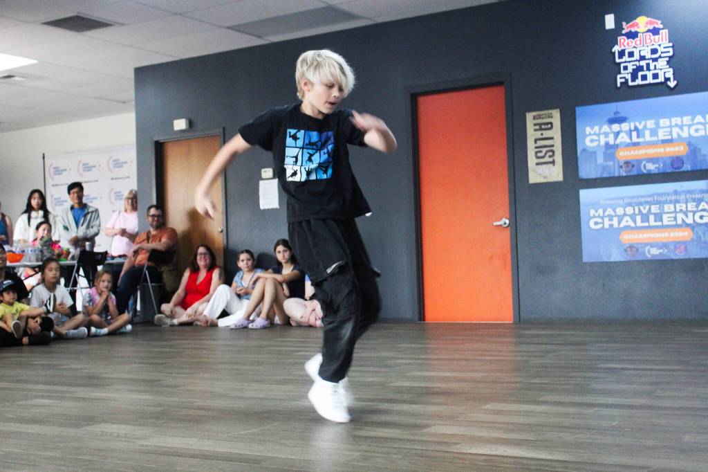 Body Language Studios Raiden, 10, is a B-Kid that does backflips.